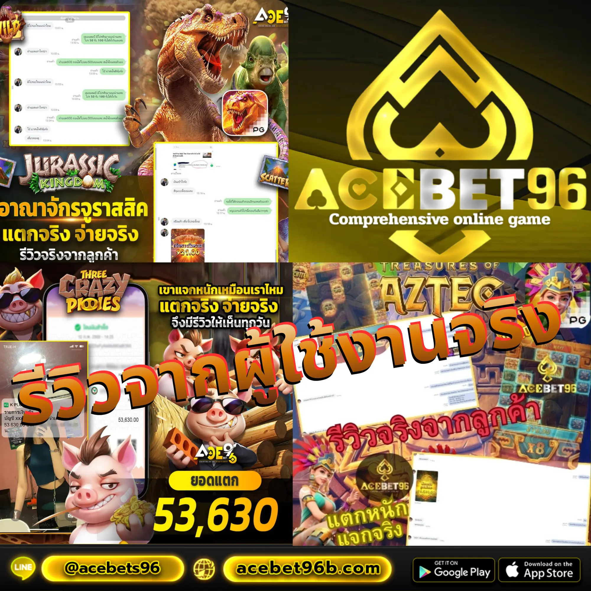 รวมรีวิวลูกค้า ACEBET96